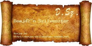 Demjén Szilveszter névjegykártya